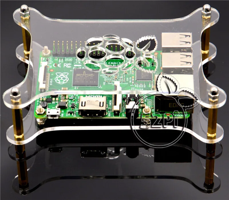 Прозрачный акриловый чехол прозрачный корпус с логотипом для Raspberry Pi 3/2 Модель B |