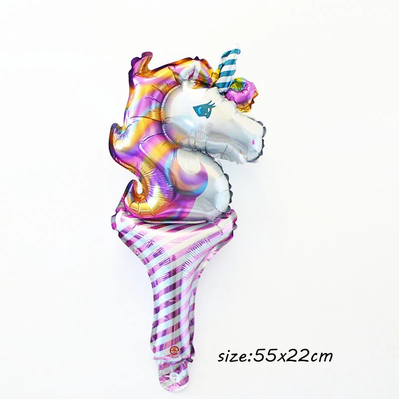 h-purple Единорог вечерние 3D Diy воздушные шары в форме единорога милый Радужный Единорог стоящий воздушный шар фольги Воздушные шары Дети Взрослые события Декор для вечеринки в честь Дня Рождения - Цвет: h-purple