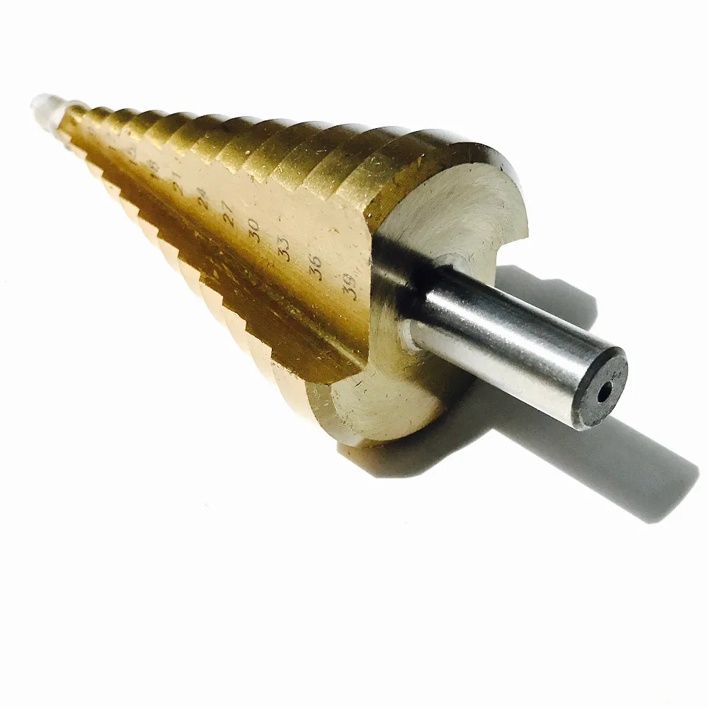 

Big Sale Of 1pc Hss4241 Round Shank 4-39mm Step Drill Bit Set Core Drill Bit Tin Coated Cone Step Drill Bit Set Hole Cutter