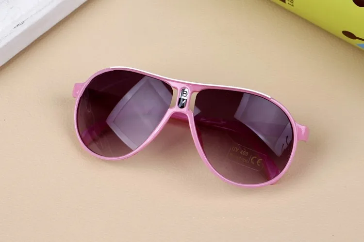 Pink Винтажные детские солнцезащитные очки, детские солнцезащитные очки, овальные детские солнцезащитные очки, роскошные очки для мальчиков и девочек, Женские аксессуары UA400 - Цвет линз: Pink