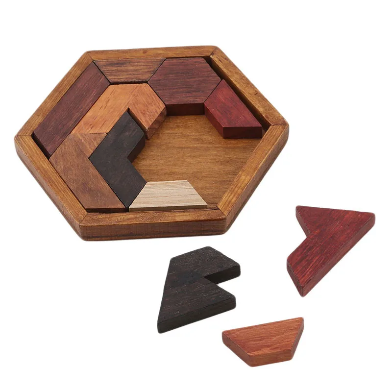 Детские деревянные игрушки-паззлы Tangram/Jigsaw Board деревянные геометрические формы образовательные головоломки для детей игрушки