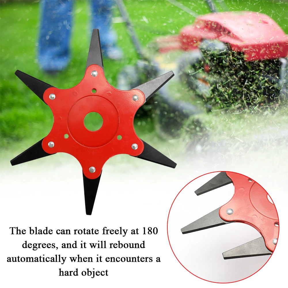 

180 Degrees Rotatable Lawn Mower Blade Brush Cutter Universal Accessories Garden Grass Trimmer Blades with Double-sided Cutting Edge