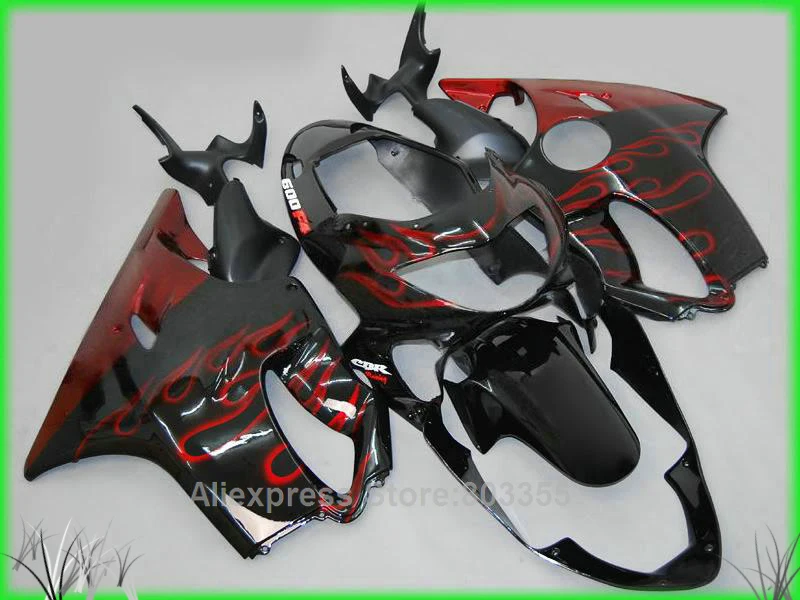 Красное пламя для Honda CBR 600 F4 Обтекатели * 1999 2000 99 00 ( Abs palstic ) cbr комплект обтекателей