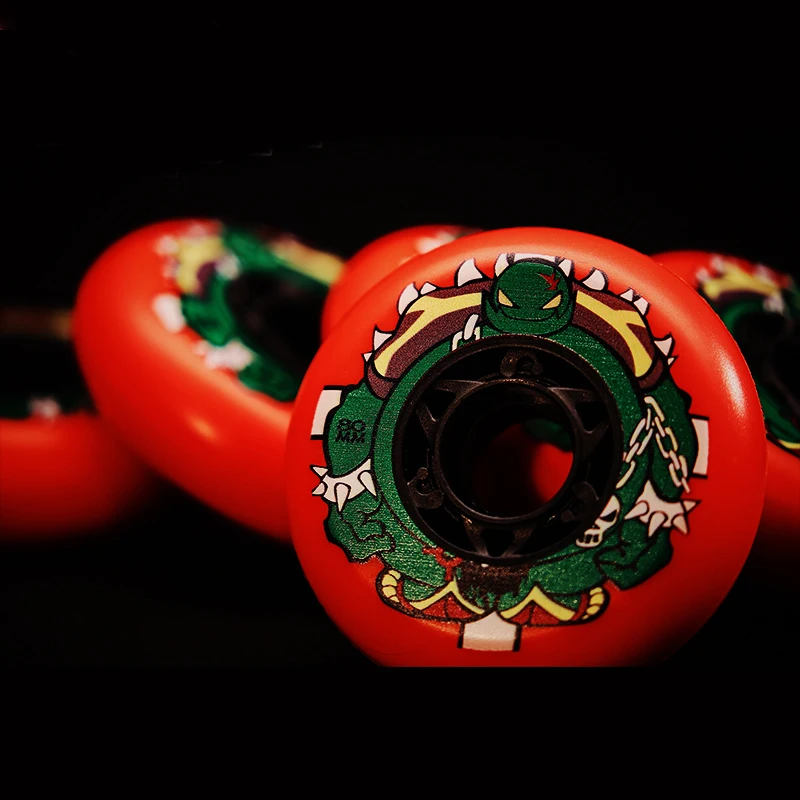 

free shipping skate wheel red brake wheel 90 A 8 pcs / lot