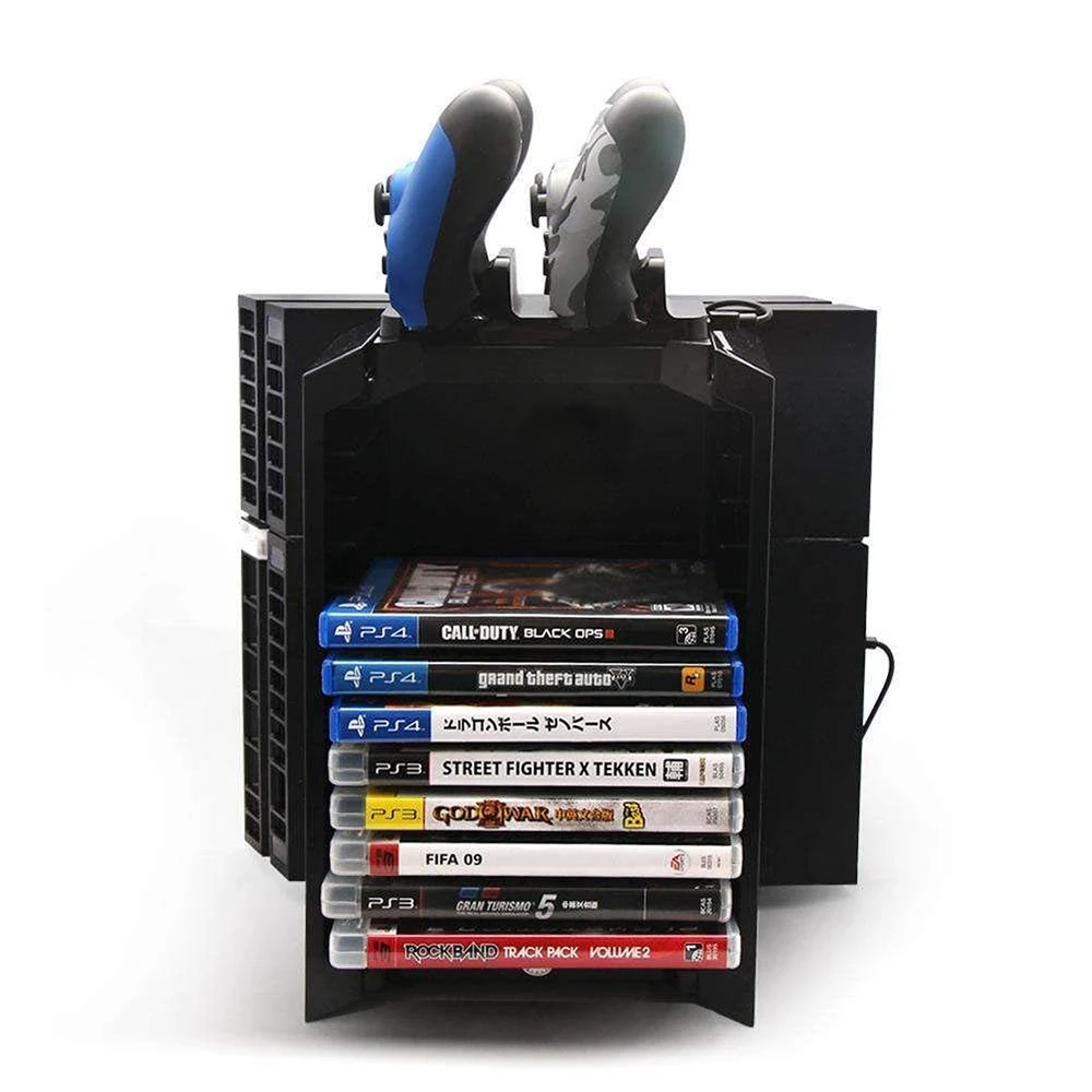 Многофункциональный игровой диск башня вертикальная подставка для PS4 Геймпад контроллер зарядная док-станция для playstation 4 PRO Slim