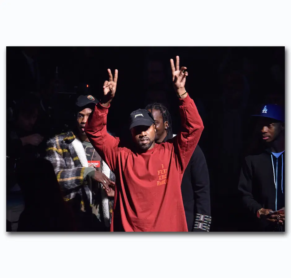 Художественная печать популярная новинка Kanye West Rap Music Star Tour 14x21 24x36 27x40 дюймов
