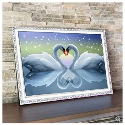 5D алмазная картина животное лебедь Вышивка крестом DIY Алмазная вышивка пейзаж