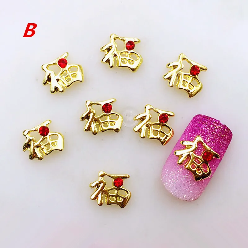 10 шт. металлические аксессуары для ногтей с блестками|nail art deco|3d nail artalloy |