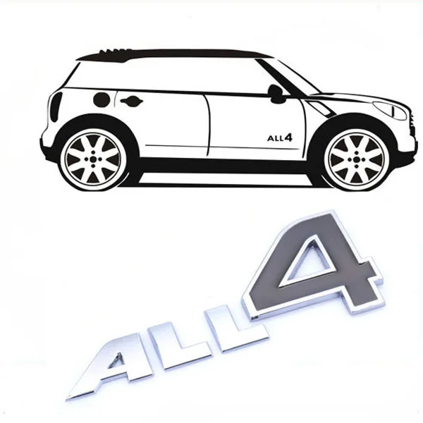 1 шт. Zonic сплав ALL4 автомобильный боковой кузов эмблема наклейка для bmw MINI COOPER CLUBMAN