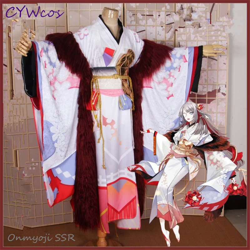 Костюм для косплея Onmyoji SSR Bianhua с красными цветами новые костюмы на Хэллоуин из