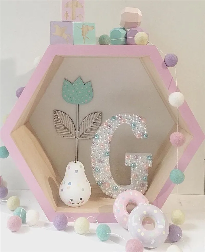 Декоративная полка для детской комнаты в скандинавском стиле деревянные