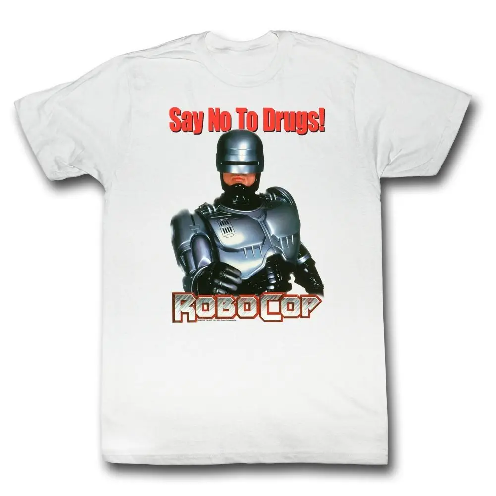 Robocop Just Say No To Drugs Лицензированная взрослая футболка высокое качество на заказ топы с принтом хипстерские