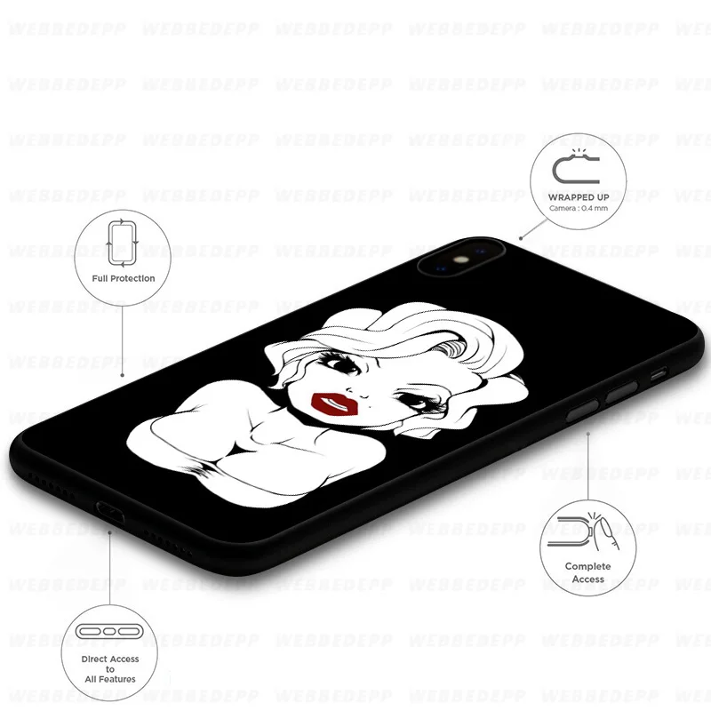 WEBBEDEPP Мэрилин Монро сексуальный мягкий чехол для Huawei Mate Honor 20 6A 7A 7C 7X8 9X10 View 10 Lite Pro 30