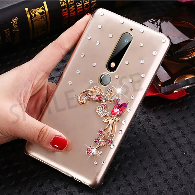 Чехол Smile для Nokia 6 2018 Funda 5 дюймов прозрачный пластиковый чехол со стразами 1 Чехлы