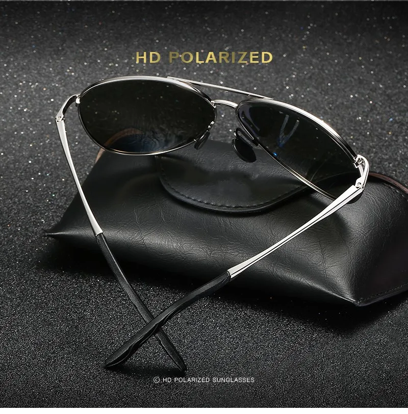 HDSUNFLY Pilot HD поляризованные солнцезащитные очки мужские авиационные синие зеркальные Спортивные очки мужские солнцезащитные очки Polaroid для мужчин бренд Новинка