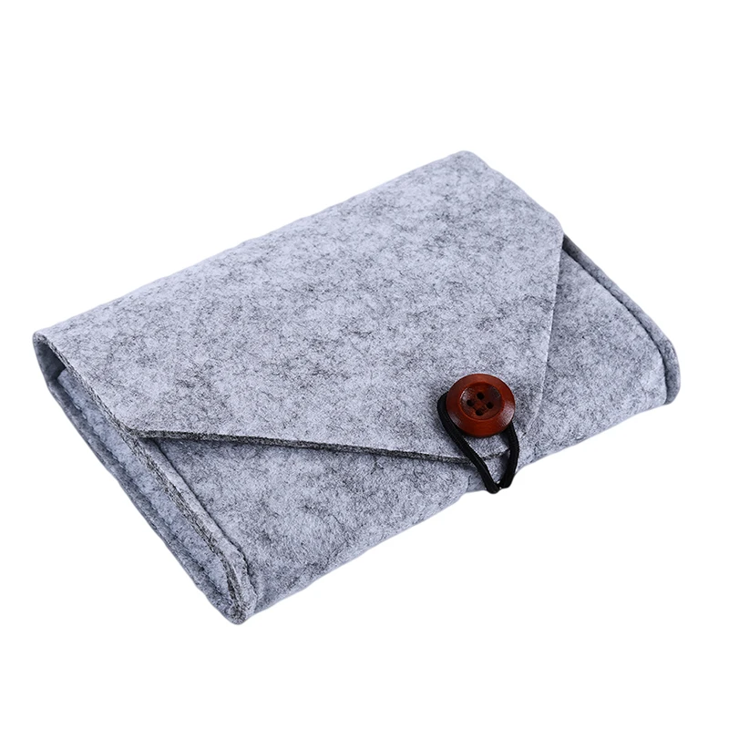 2020 новая портативная Кнопка Органайзер чехол Новая мода Войлок блок питания