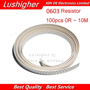 100 шт. 0603 SMD 18 Вт чиповый резистор 0 Ом  10 м резисторы 0R 1K 4,7 K 4K7 10K 100K 1 10 100 220 330 Ом 0R 1R 10R 100R 220R 330R 5