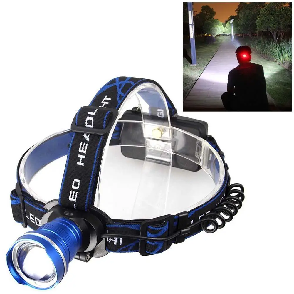 AIMIHUO Headlamp CREE XML T6 LED Headlight USB Rechargeable Head Lamp High Power Zoomable Flashlight | Освещение