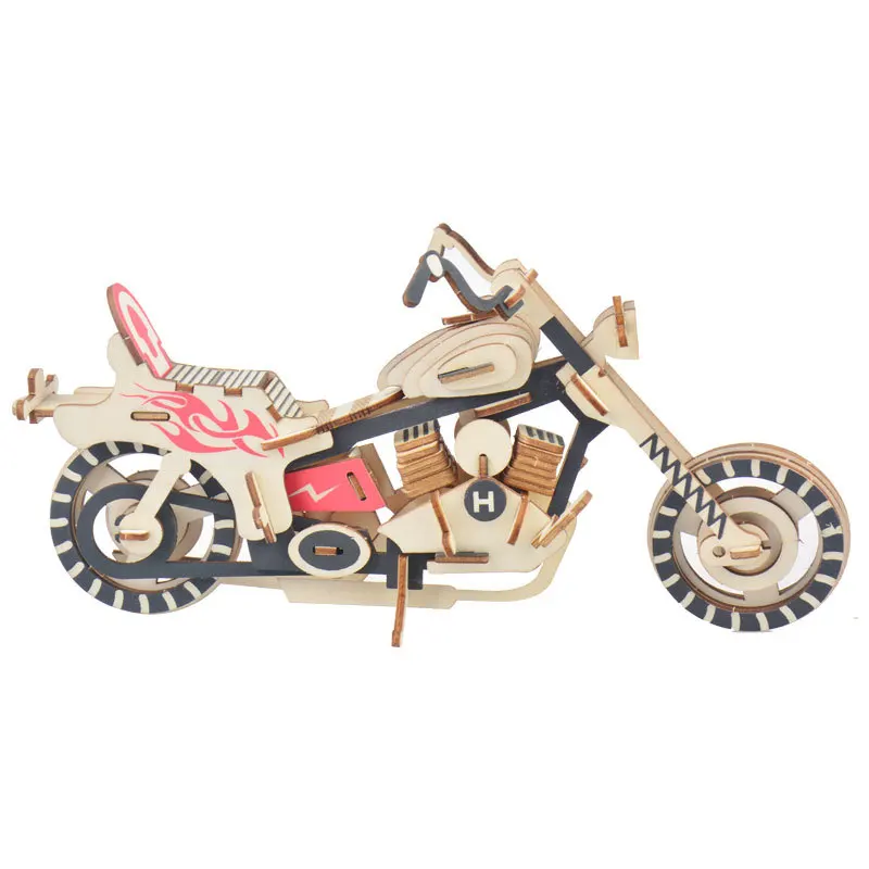 Коллекция мотоциклов 3d пазл деревянные игрушки для детей Playmobil Развивающие