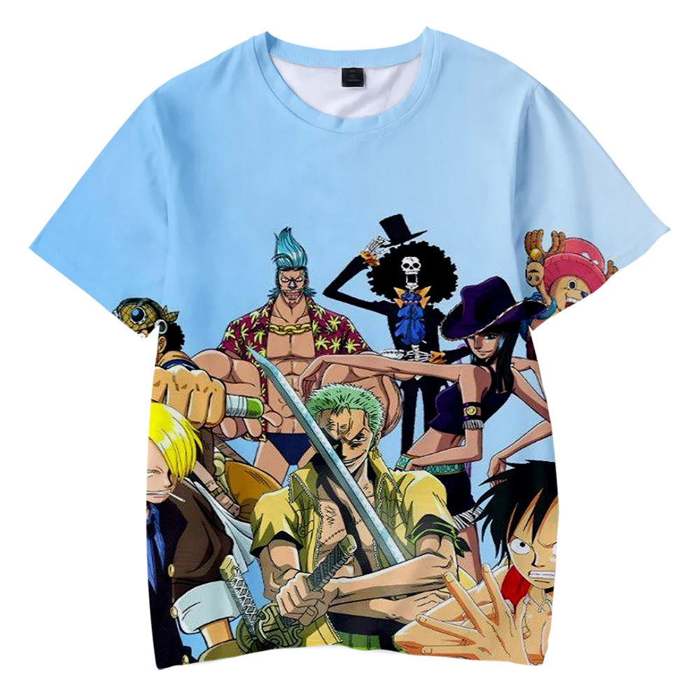 

Kawaii One pieces Kids Anime T shirt Boys/Girls Summer Soft Comfortable Kid T-Shirt one pieces children Cartoon Children T-shirt