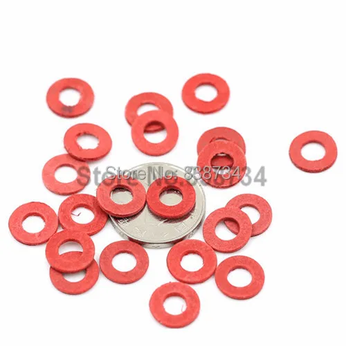 

1000pcs m3*7*1 flat red paper insulating washer for computer accessories