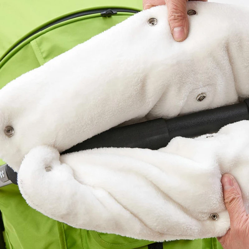 Теплая прогулочная коляска handmuff Детская Коляска теплые меховые флисовые