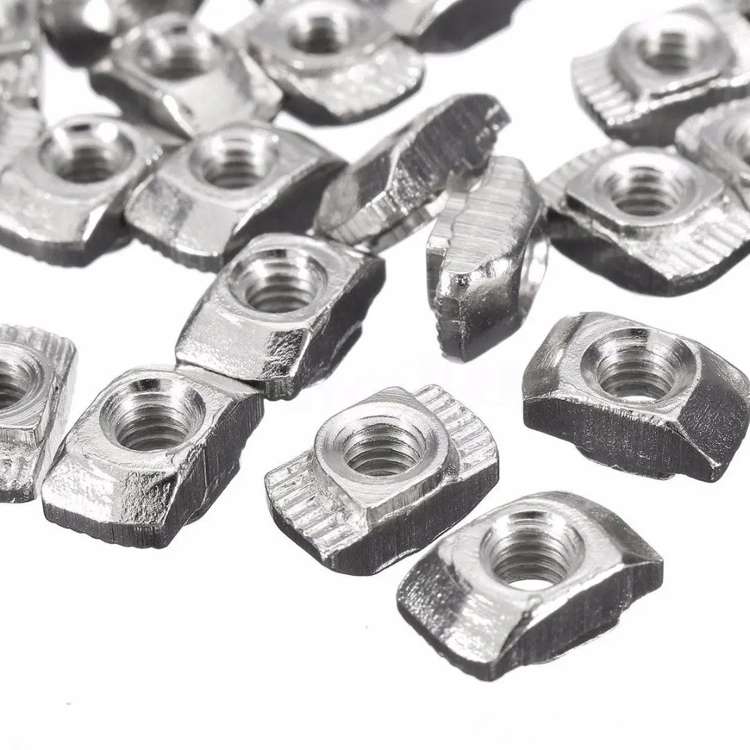 50 шт. M420 TNut Женская резьба T слот головка молотка капля гайка Серебряный тон |