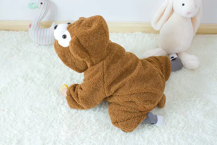 Высокое качество, детская зимняя милые медведи Duffy и shelliemay Комбинезоны пижамы костюмы комбинезоны для малышей, Комплект детских зимних бархатных курток