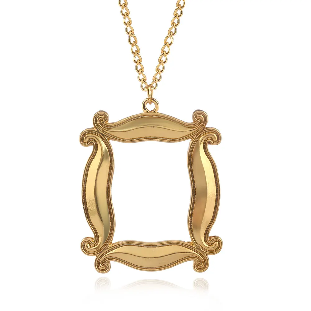 Necklace ТВ шоу брелок с дизайном «друзья» золотистая Рамка для фотографии Monica's дверь брелок для женщин Мужская подвеска брелок ювелирные изделия - Цвет: Necklace