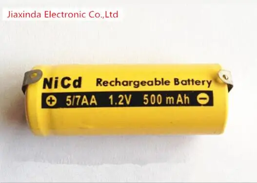 Новая батарея 5/7AA 1 2 в 500 мАч 5/7AA1.2V500mAh Ni Cd перезаряжаемые батареи аккумулятор для