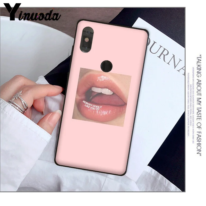 Yinuoda Розовый эстетический текст песен Эстетический мягкий силиконовый чехол TPU для телефона Xiaomi MI MIX 2 2S 6 8 8SE Note 3 Redmi 5 plus.