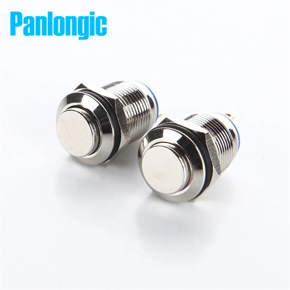 10 шт. 12 мм водонепроницаемый мгновенный высокий круглый металлический кнопочный