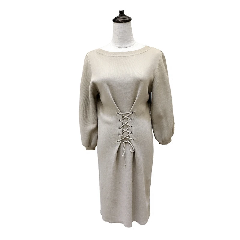 2017 Новинка осени женские универсальные Талия ремешок тонкий Фонари рукав с