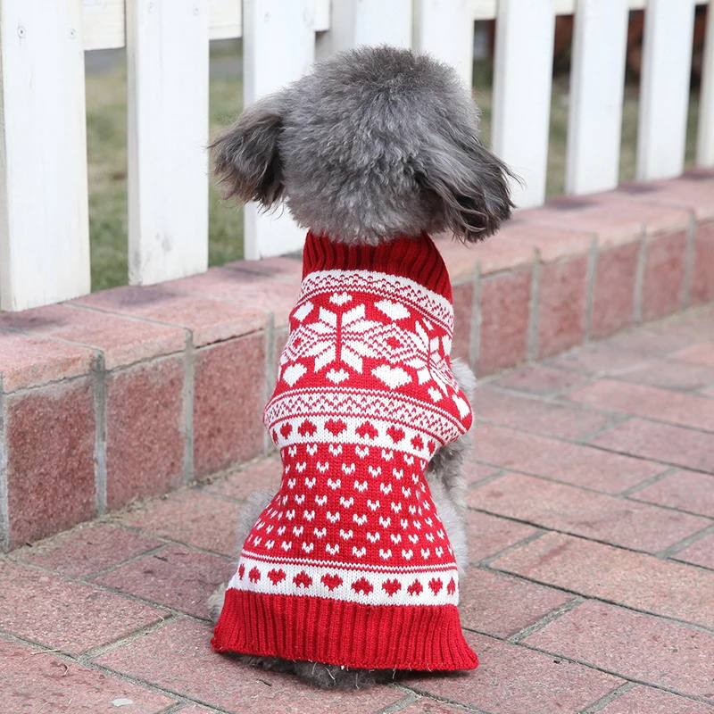 DOGGYZSTYLE Одежда для собак Рождественский свитер с принтом пальто зимняя одежда