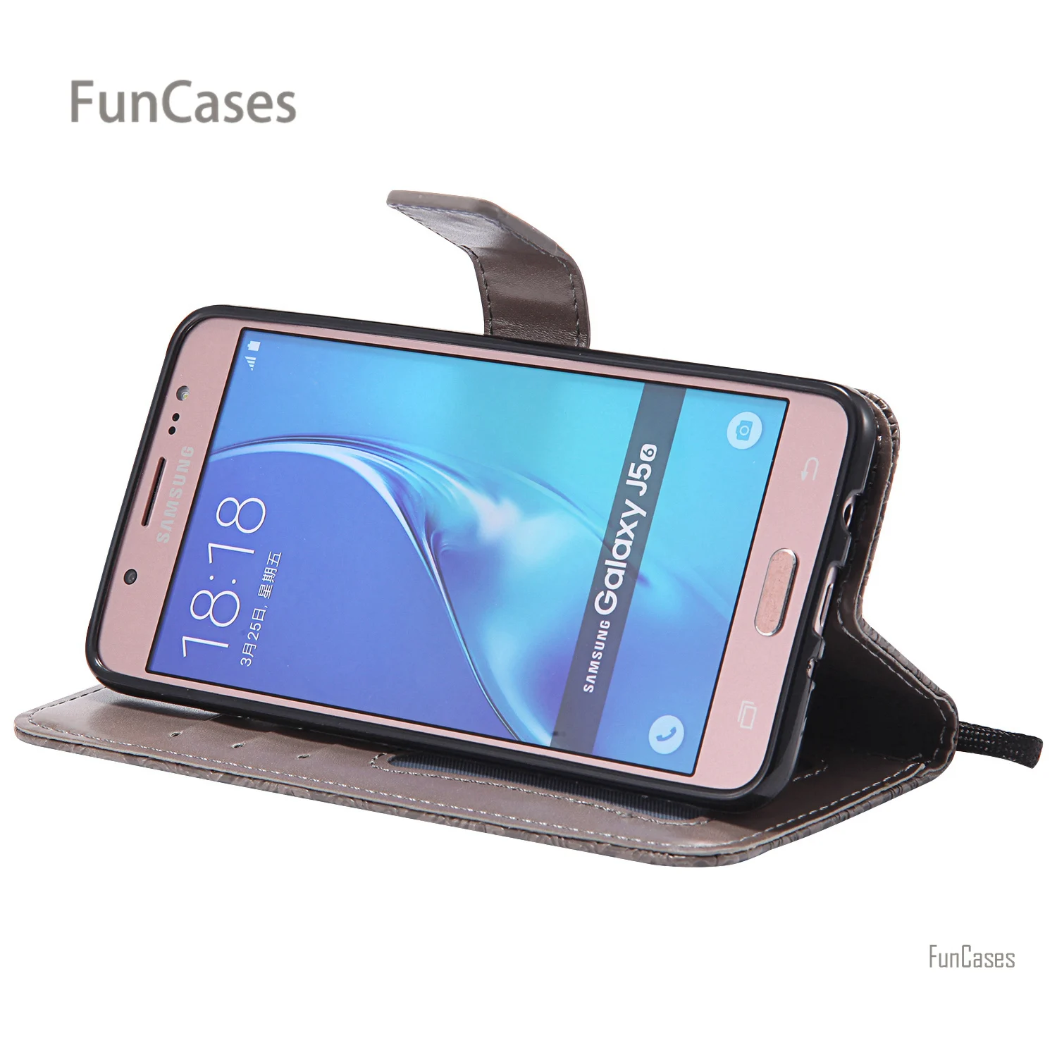Однотонная одежда лоза чехол на магнитном замке Hoesjes samsung J510 из искусственной