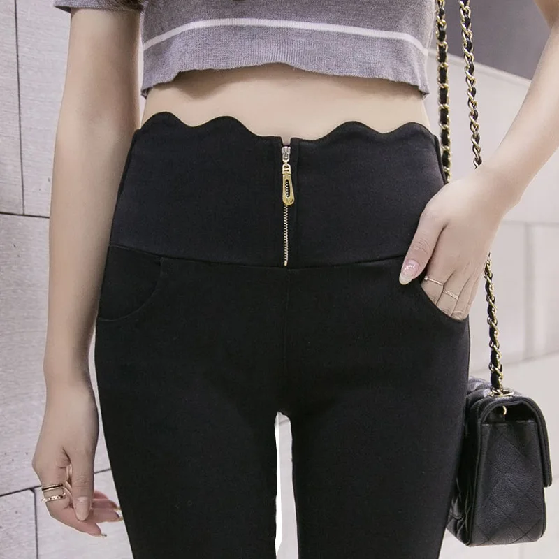 

Black 2019 New Spring Elegant Women's OL Work Wear Slim Stretch Pencil Pants Trousers Leggings For Women Female Plus Size