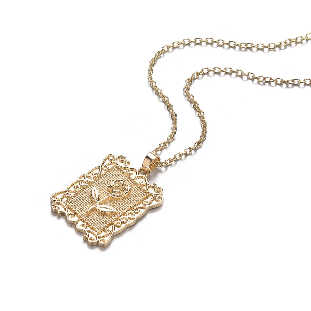 Bijoux ромашка золотой цвет цветок медальон яркие ожерелья для женщин ретро