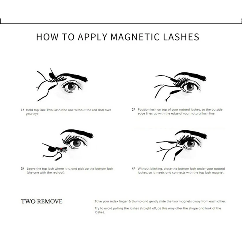 3D Магнитные ресницы Z'LRAQI BEAUTY 1 пара магнитные ручной работы без клея
