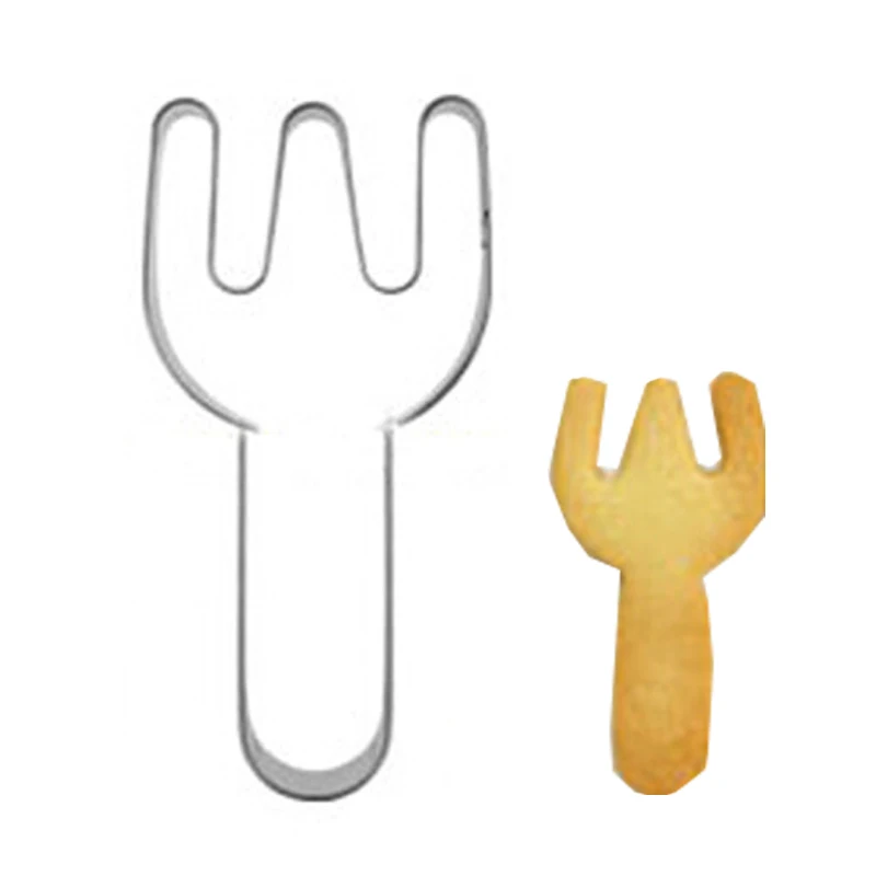 

Hot Wedding Party Cookie Tools Cutter Mould Cake Decorating Biscuit Press Printing Mold Knife Fork Tableware Cookies Cutter Tool