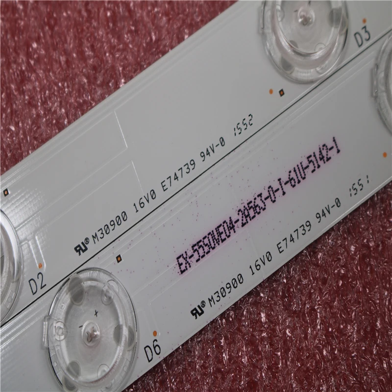 Kit7 светодиодный Светодиодный подсветка полосы для цифрового фотоаппарата Panasonic ТВ TX-55AX630B TX-55AX630E TX-55DX600B TB5509M 550 ТВ 01 550 ТВ 02 V4 16 шт