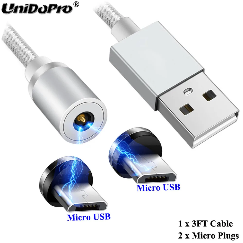 Магнитный зарядный кабель Micro USB 3 фута для телефонов Samsung Galaxy S7 S6 Edge J3 J5 J7 Prime J8 On6 On8