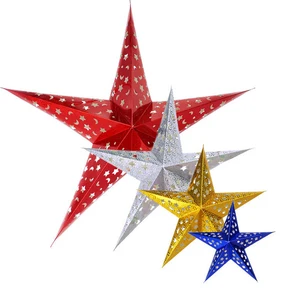 1PC 30cm-45cm-60cm Shiny Star Paper Lampshade Lanterns Flower Party Decor Craft for Wedding Christmas Party Decoration Supplies