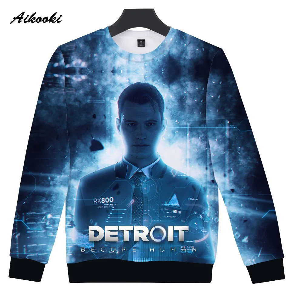 RK800 Детройт стать человеком 3D Толстовка Для мужчин/Для женщин хип хоп толстовки