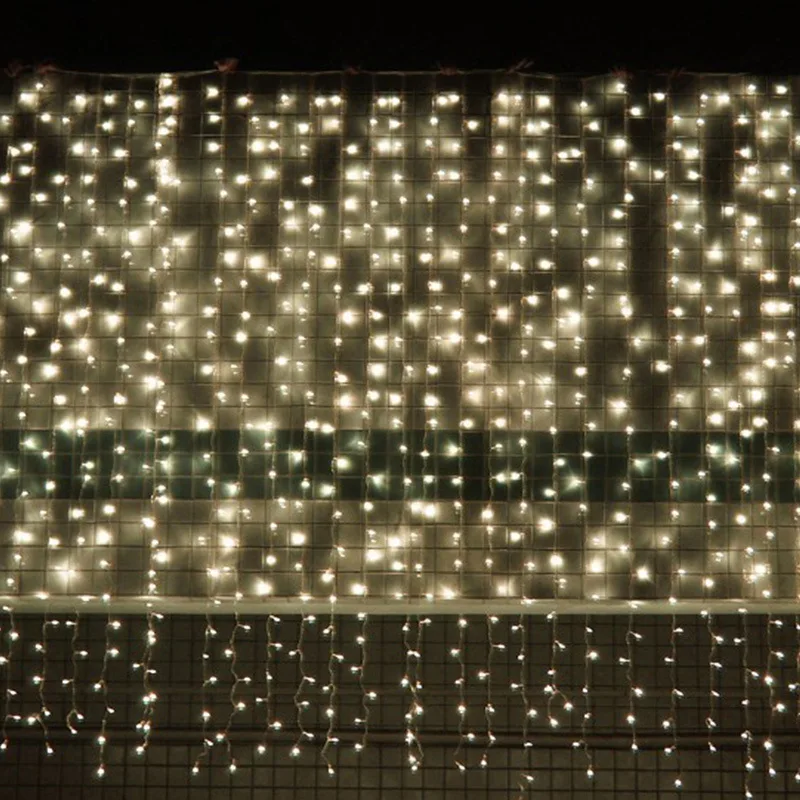 warm white 3 M X 3 M 300 LED Curtain Lights Christmas Decorations for Home String Light LED Garland New Year Party Decor Navidad Natal - Цвет: warm white