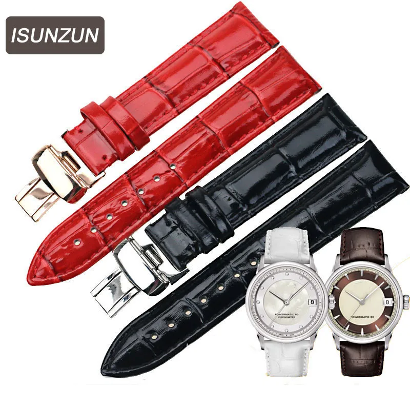 

ISUNZUN Women's Watch Strap For Tissot 1853 Haozhi Series T086.207 Watchband With 18MM T086 Leather Watch Strap