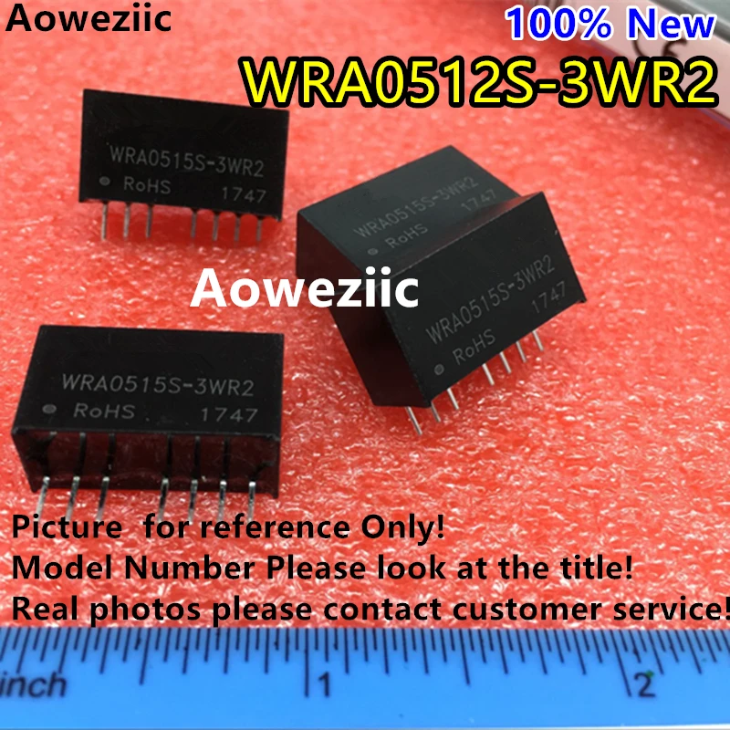 

Aoweziic 2PCS WRA0512S-3WR2 WRA0512S-3W New Original SIP7 Input: 4.5-9V Dual Regule Output: +12V 0.1A,-12V -0.1A DC-DC Isolate