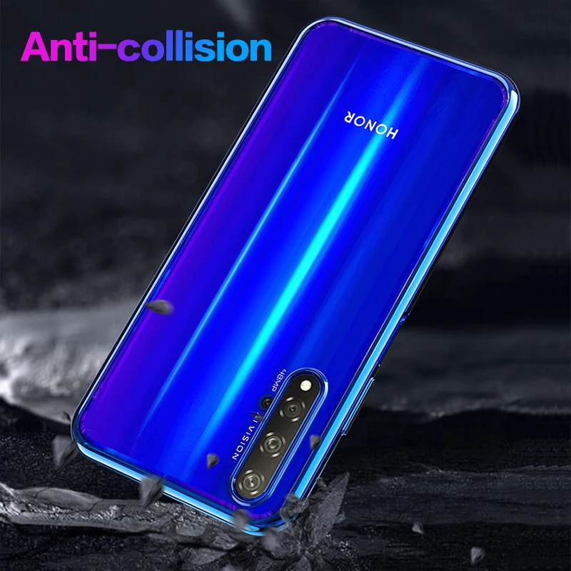 Чехол MAKAVO для Huawei Honor 20 роскошный мягкий силиконовый прозрачный чехол с покрытием