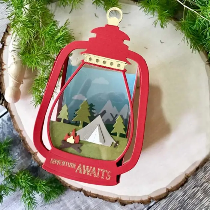 Металлические режущие штампы Camper трафарет Кемпинг каминные приборы для DIY Скрапбукинг фото альбом бумажный декор для создания открыток ремесло для Прямая
