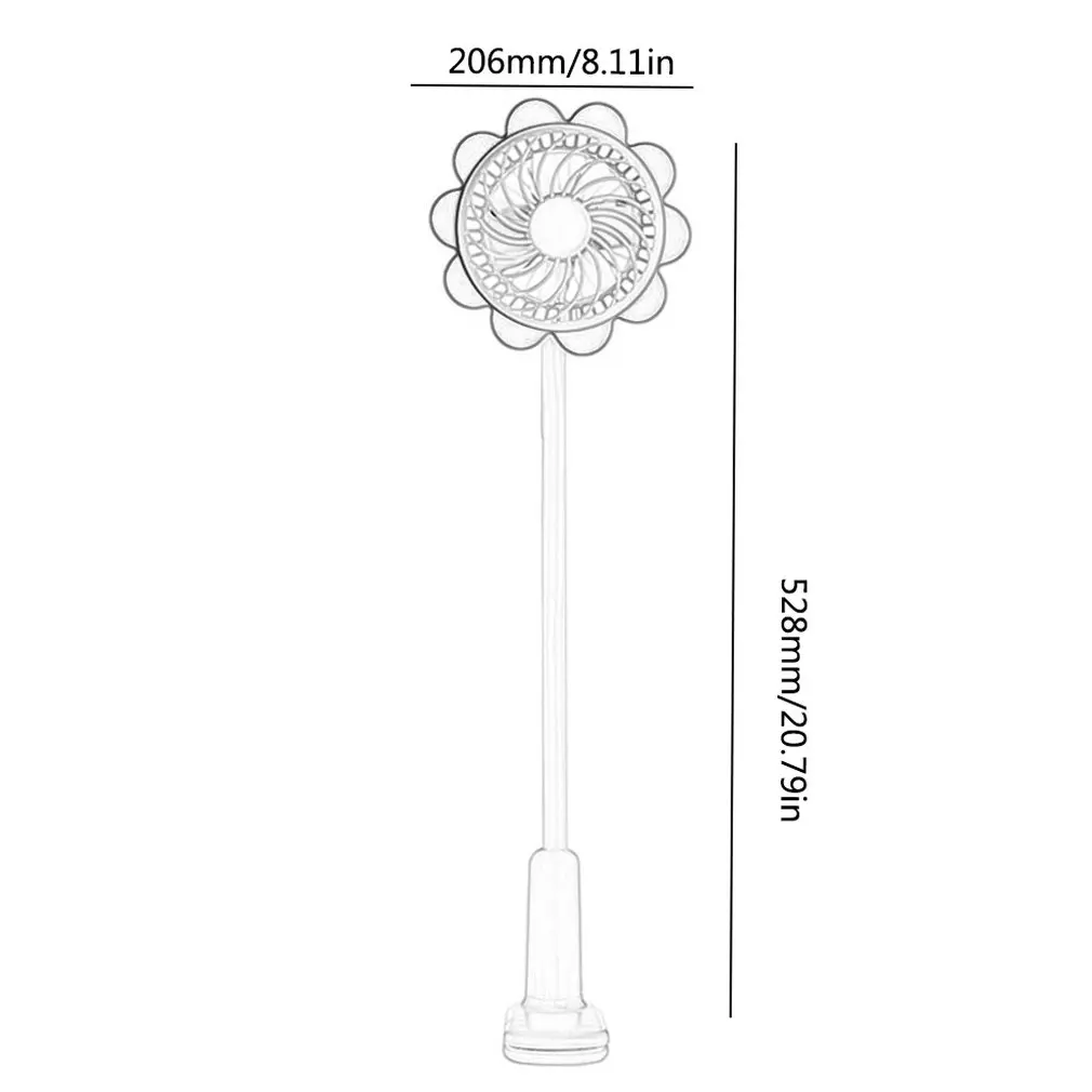

Portable Sun Flower Clip Fan Flexible Baby Car Usb Charging Clip Fan Student Dormitory Small Table Fan