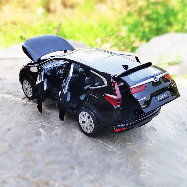 Горячая Распродажа 1:32 Honda CRV цинковый сплав внедорожная модель автомобиля, детский внедорожник игрушка звук и свет оттяните назад металлическая модель
